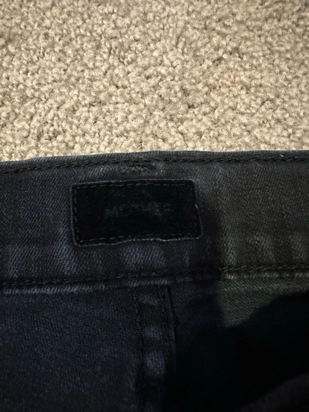 Mother The Hustler Ankle Fray Not Guilty Wash Jeans Denim Crop